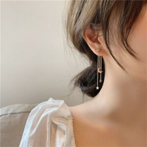 Temperament Star Moon Long Fringe Earrings