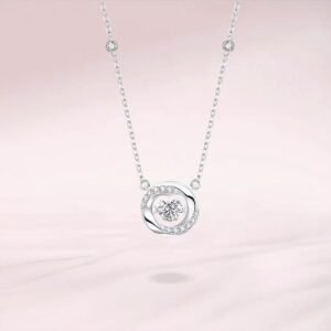 S925 Sterling Silver Mobius Three-second Heart Necklace